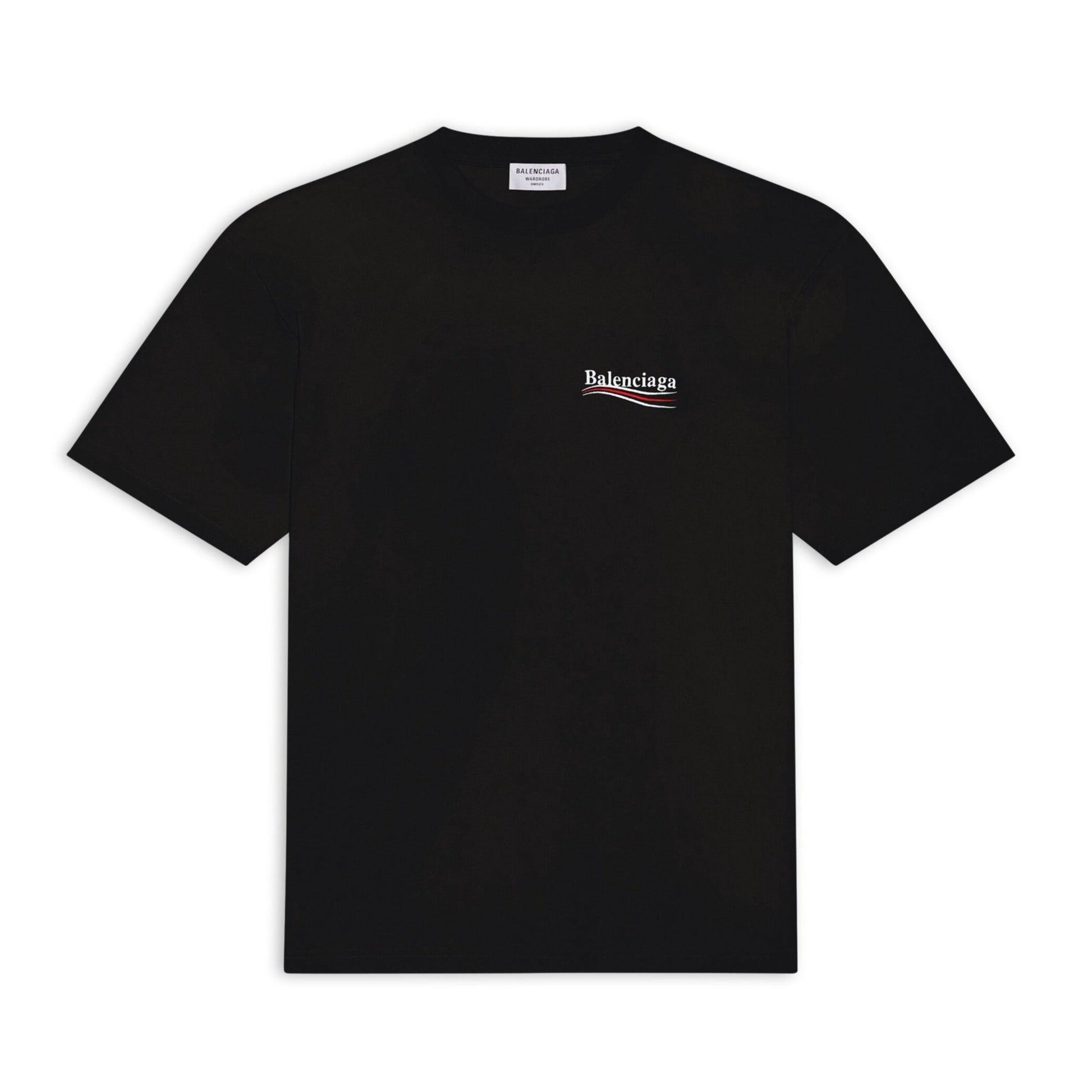 Political Campaign Embroidered Black T-shirt - Exclusive Wear