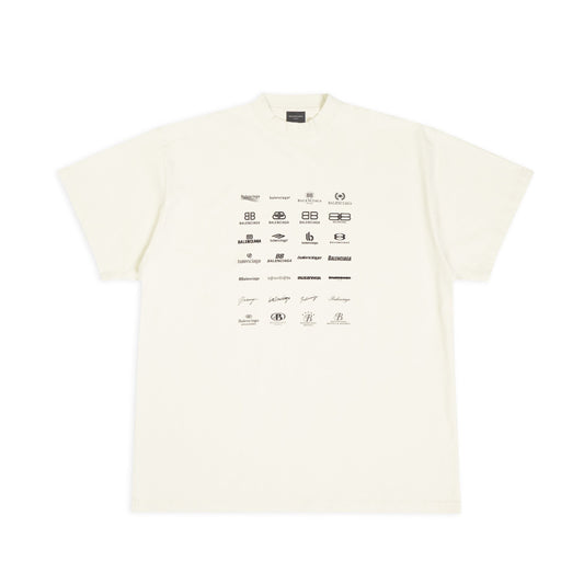 Archives Logos-print White Cotton T-shirt - Exclusive Wear