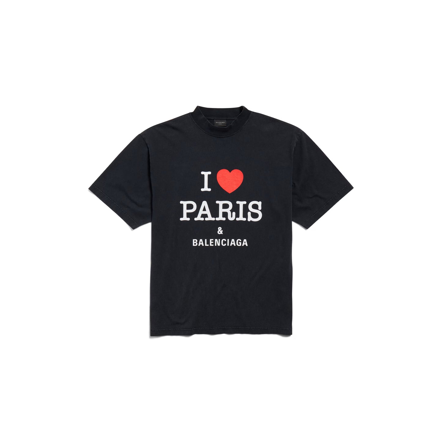 I LOVE PARIS BLACK MEDIUM FIT T-SHIRT