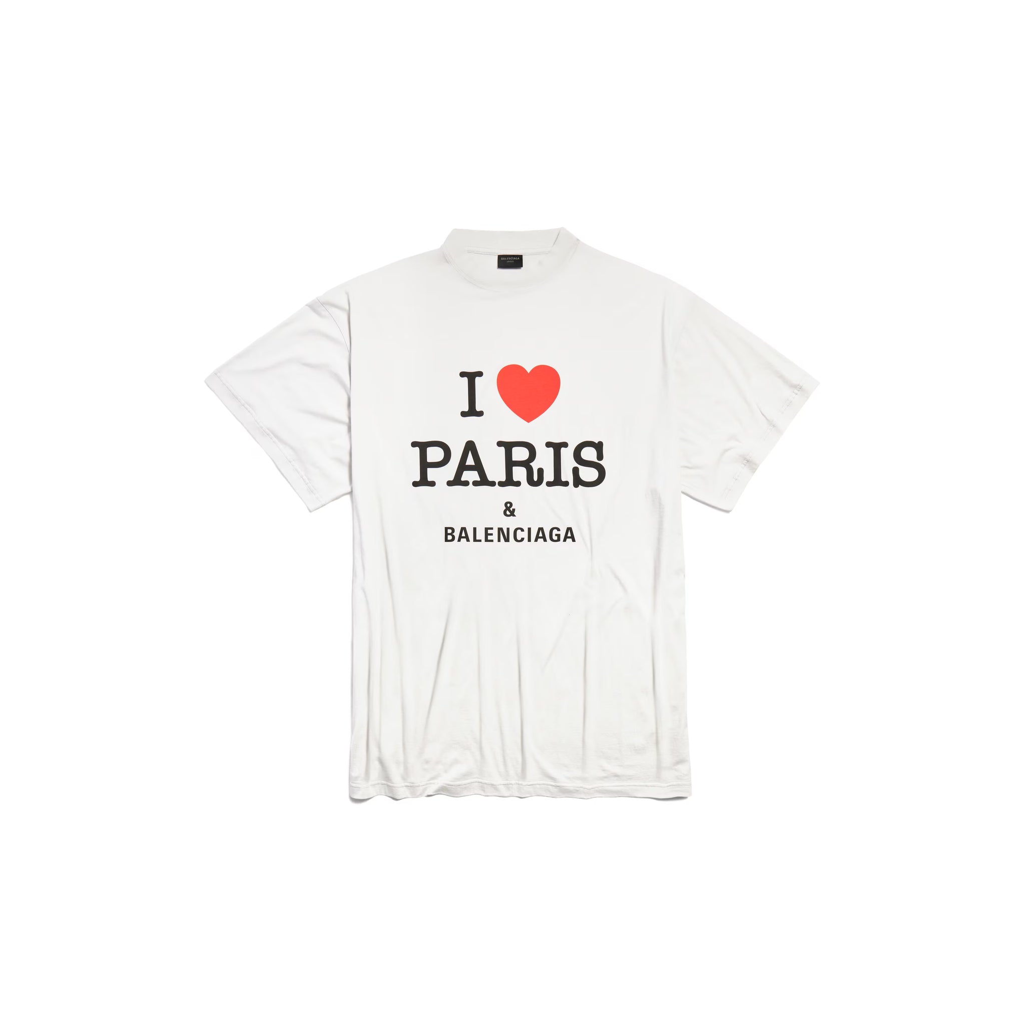 I LOVE PARIS WHITE OVERSIZED T-SHIRT - Exclusive Wear