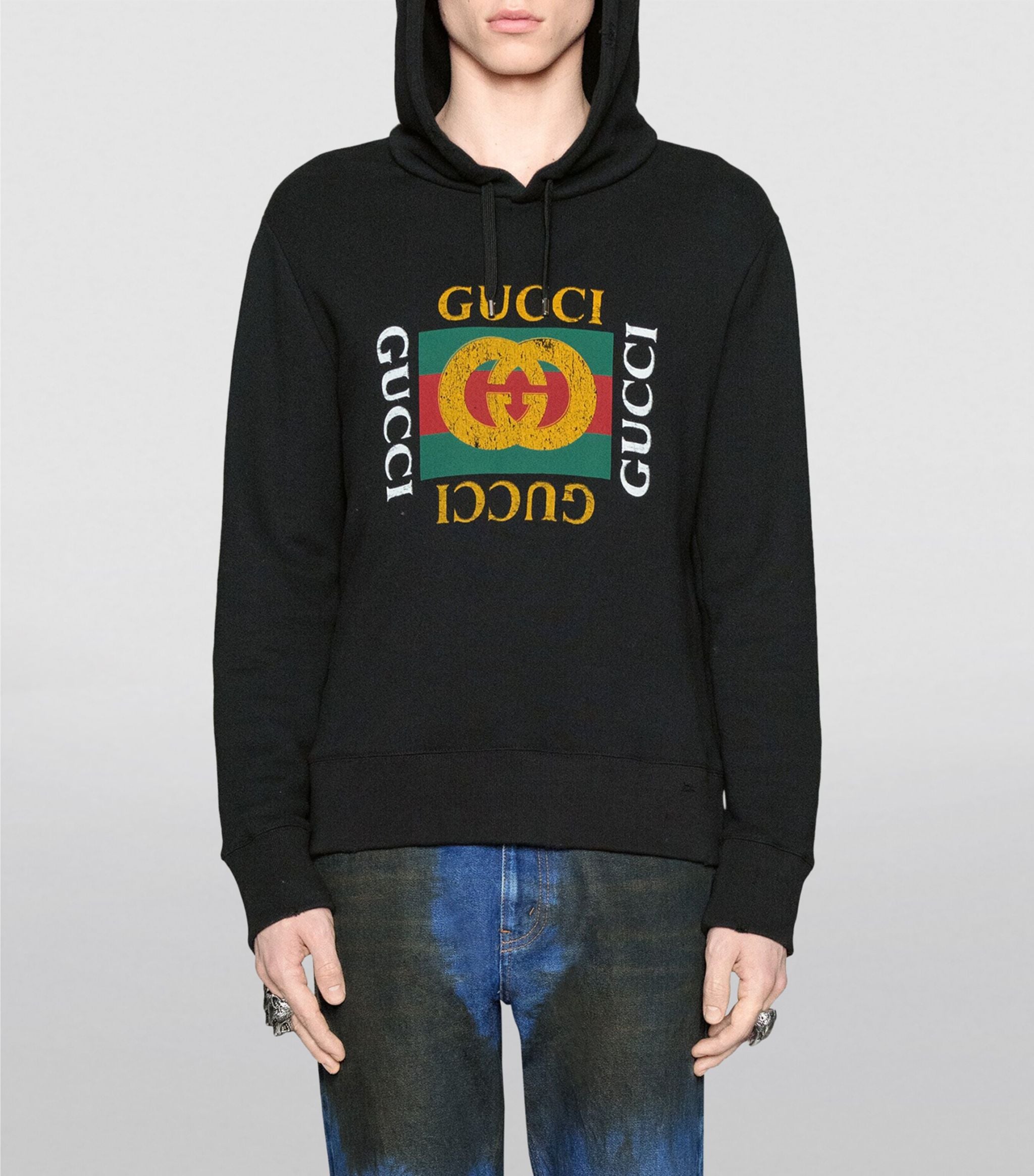 Vintage Logo Black Hoodie - Exclusive Wear