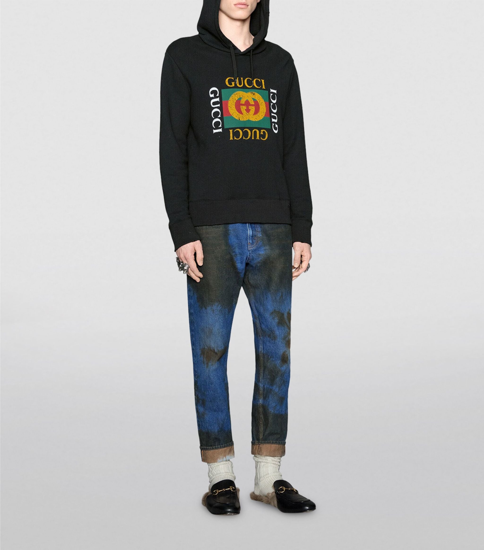 Vintage Logo Black Hoodie - Exclusive Wear