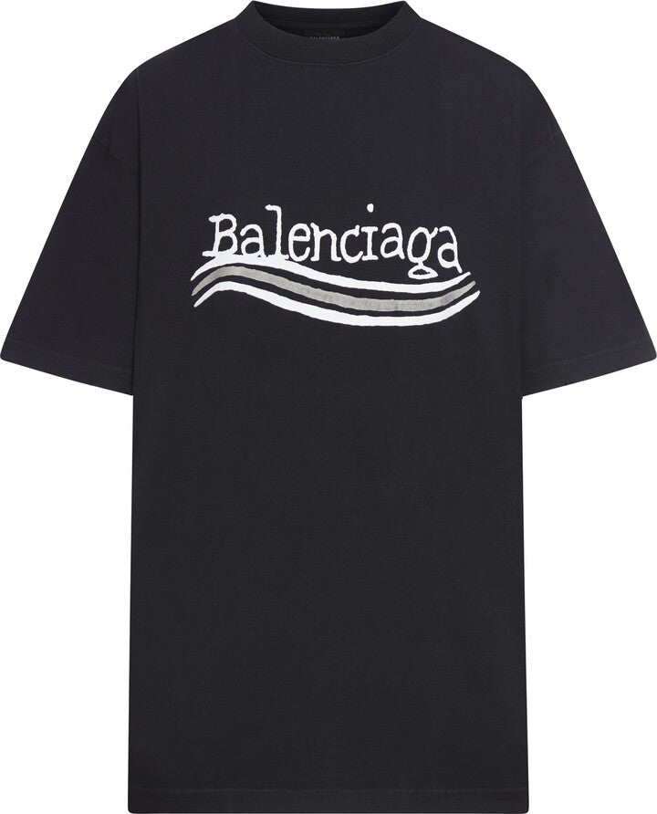 Hand Drawn Political Campaign Logo Black T-shirt - Exclusive Wear