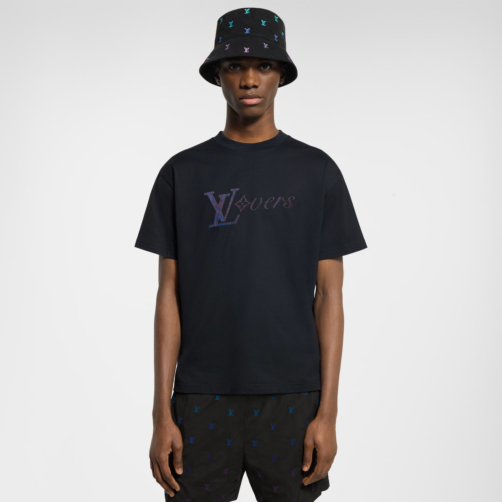 Iridescent LV Vers Black T-shirt - Exclusive Wear