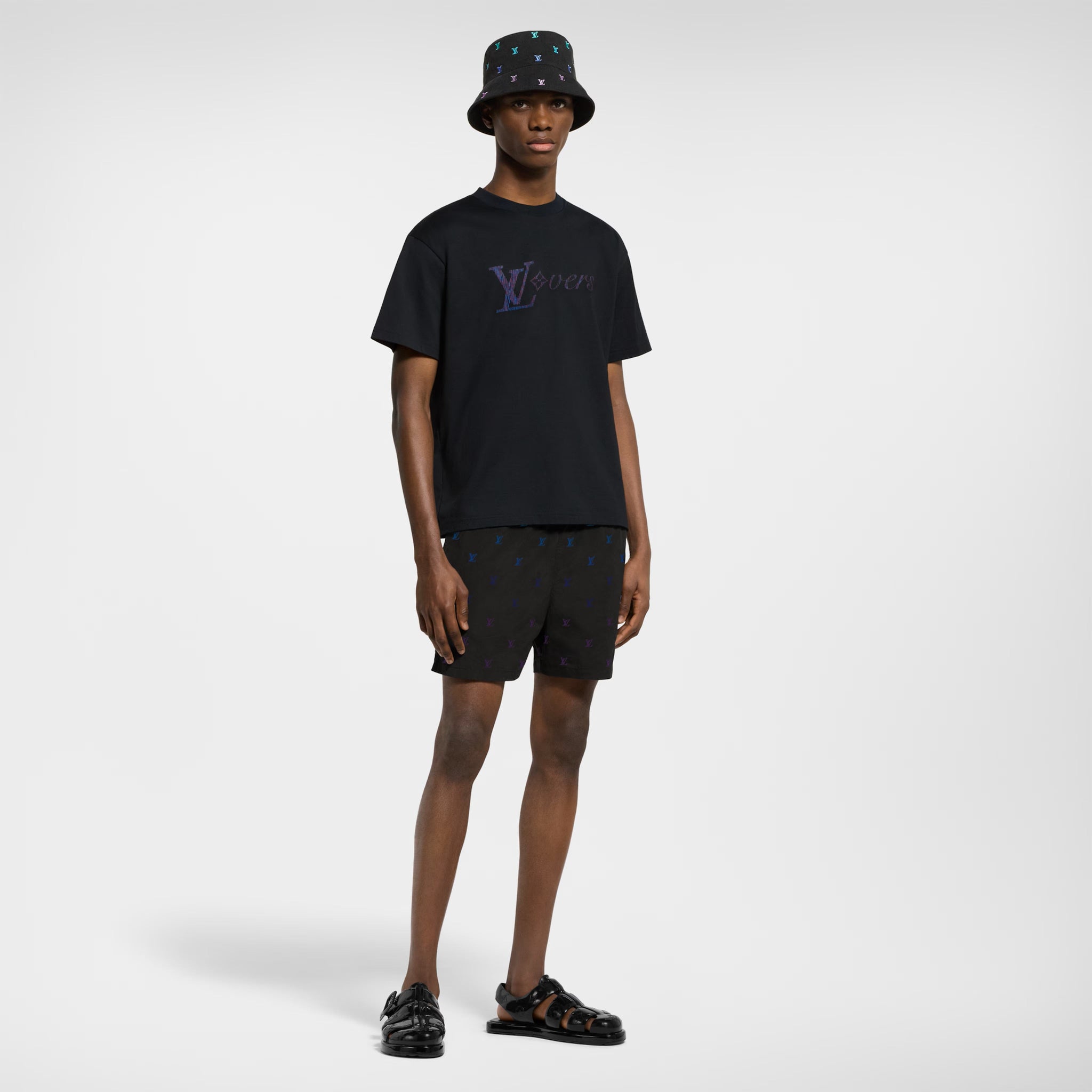 Iridescent LV Vers Black T-shirt - Exclusive Wear
