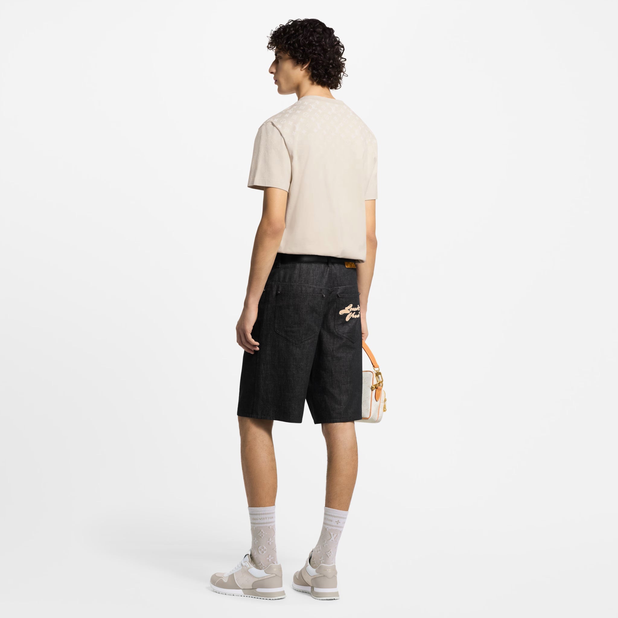 LV Icons Gradient Light Beige Cotton T-shirt - Exclusive Wear