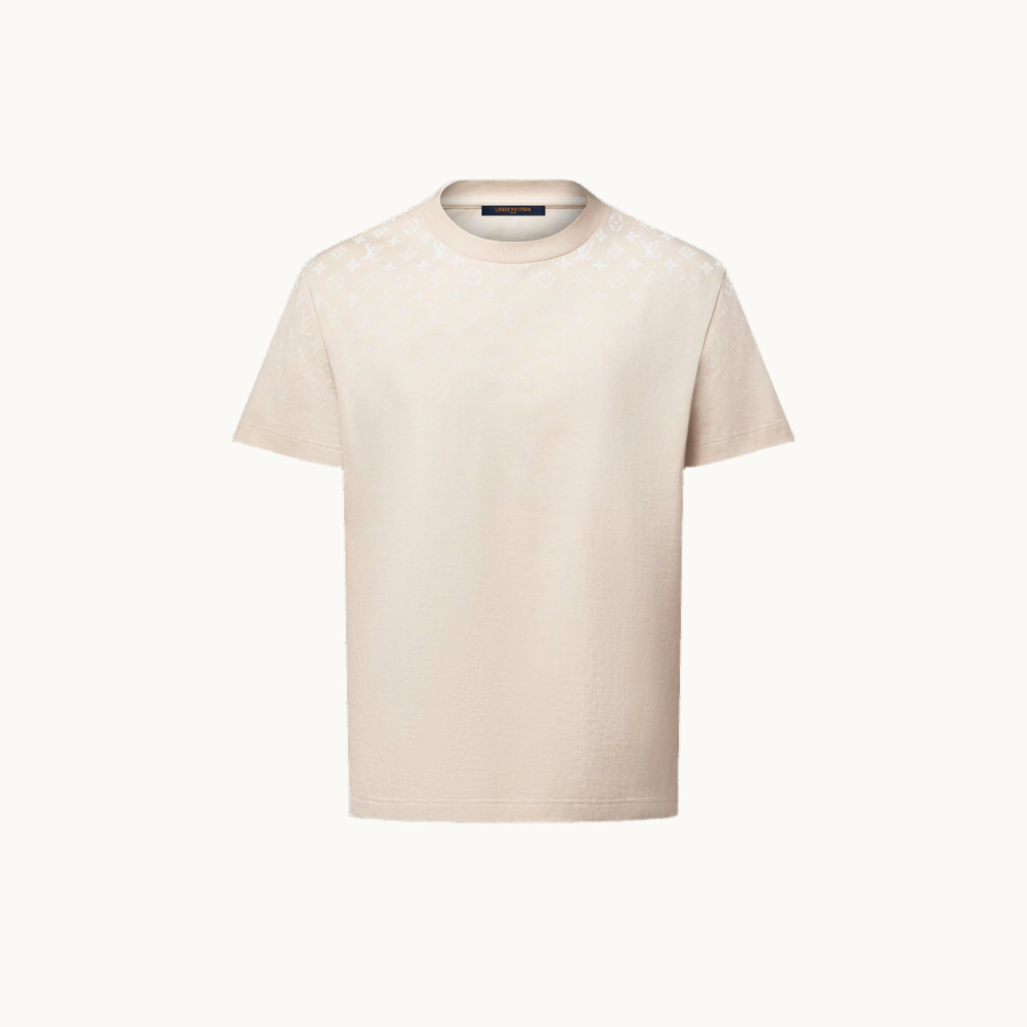 LV Icons Gradient Light Beige Cotton T-shirt - Exclusive Wear