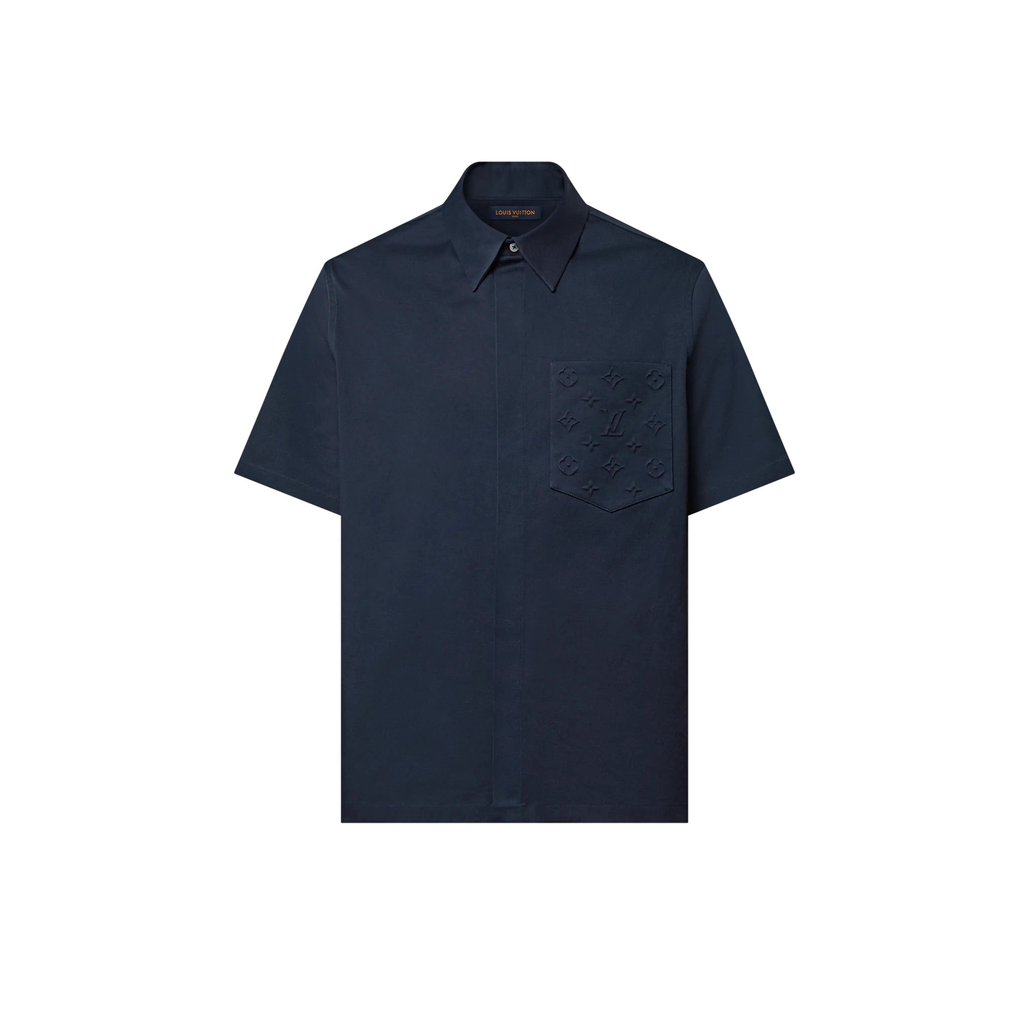 Monogram Pocket Blue Shirt