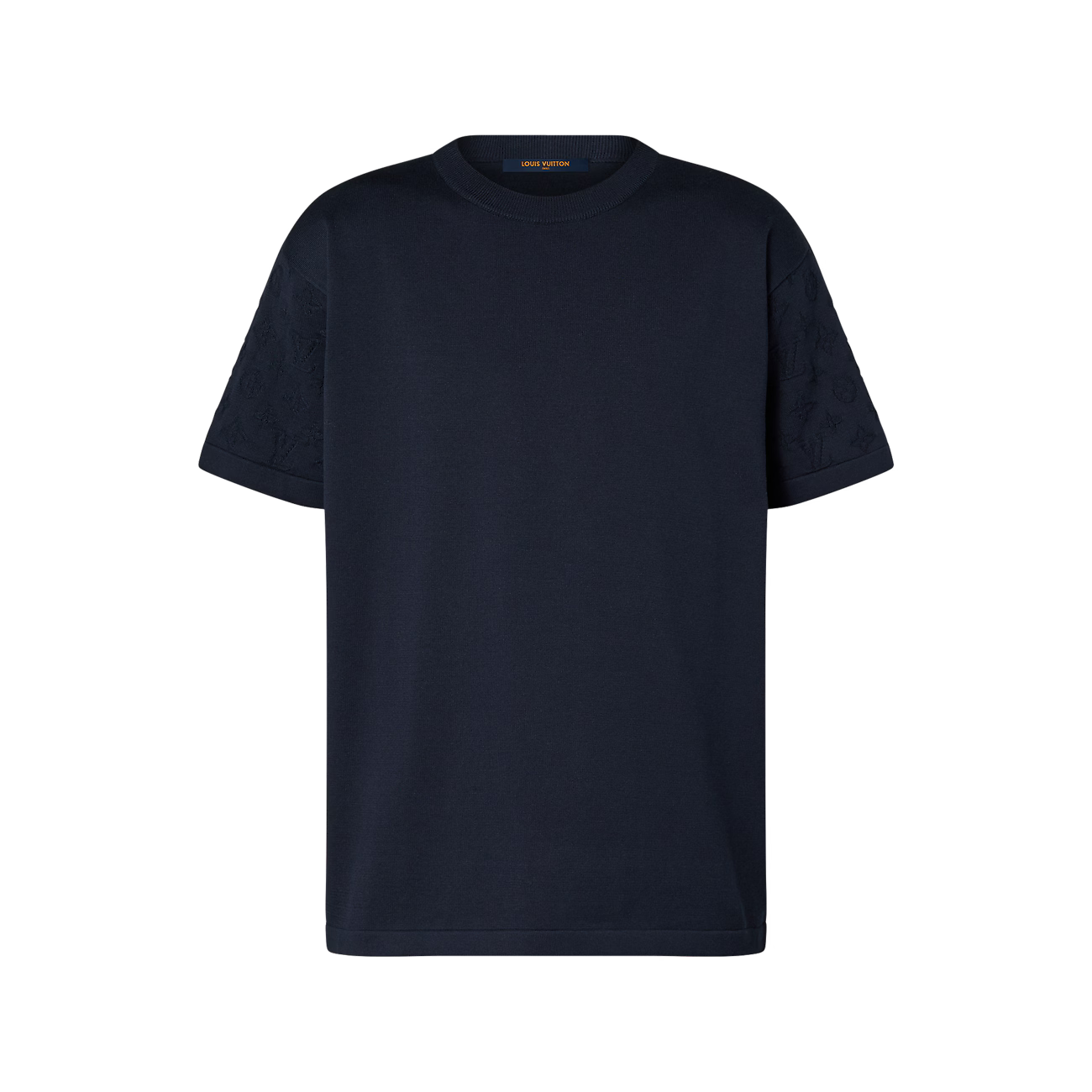 Monogram Short-Sleeved Crewneck Black T-shirt