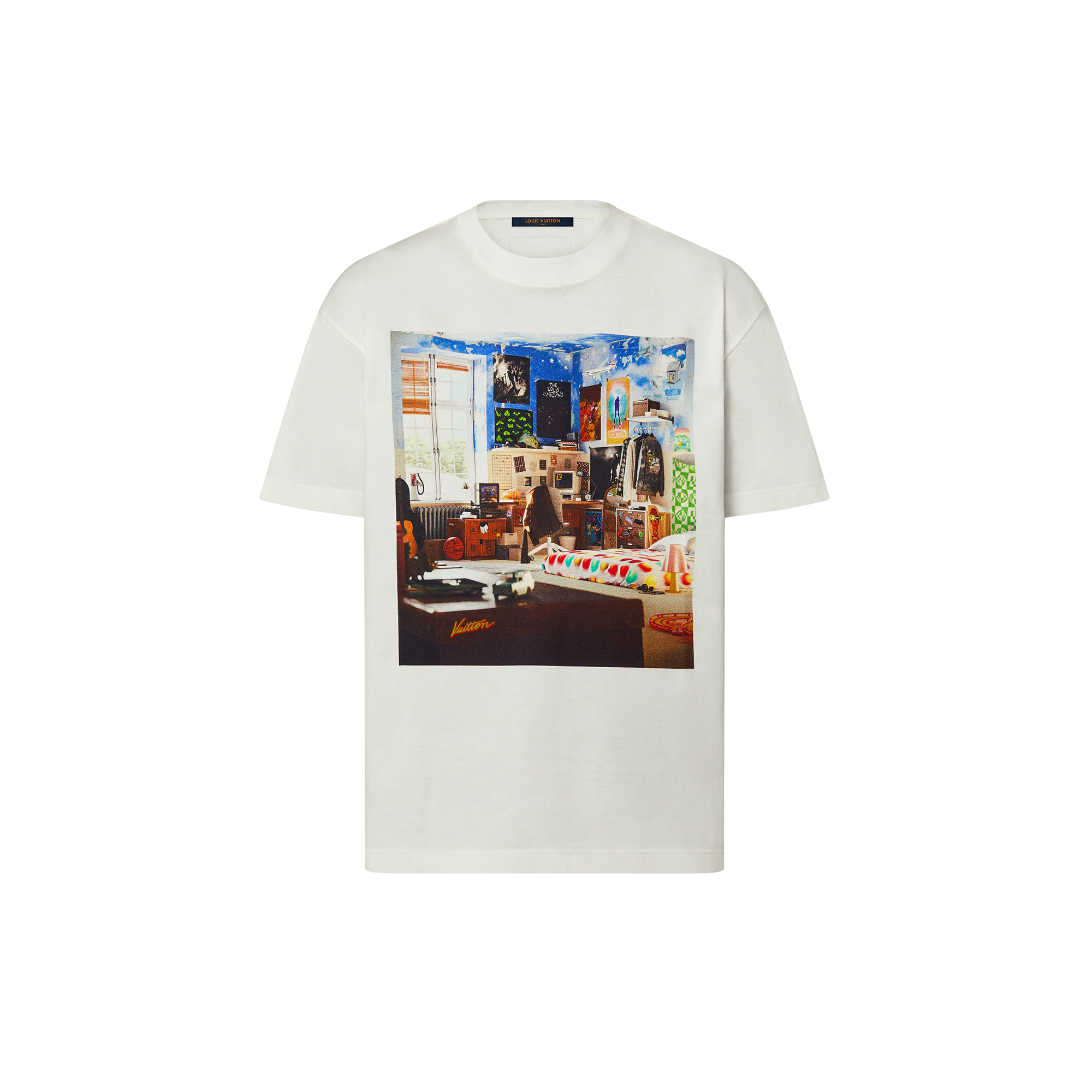 Teen Bedroom Print White T-shirt