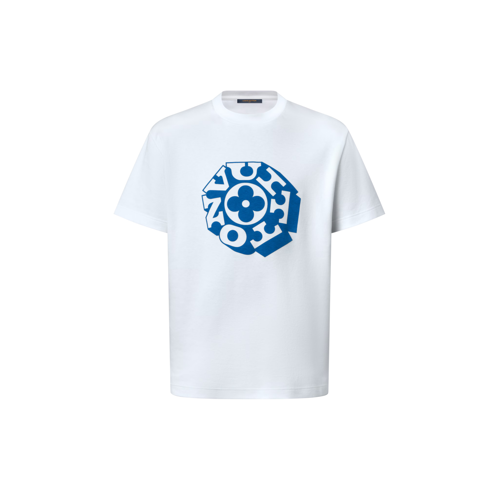 White Cotton T-shirt with Flower Print - Exclusive Wear