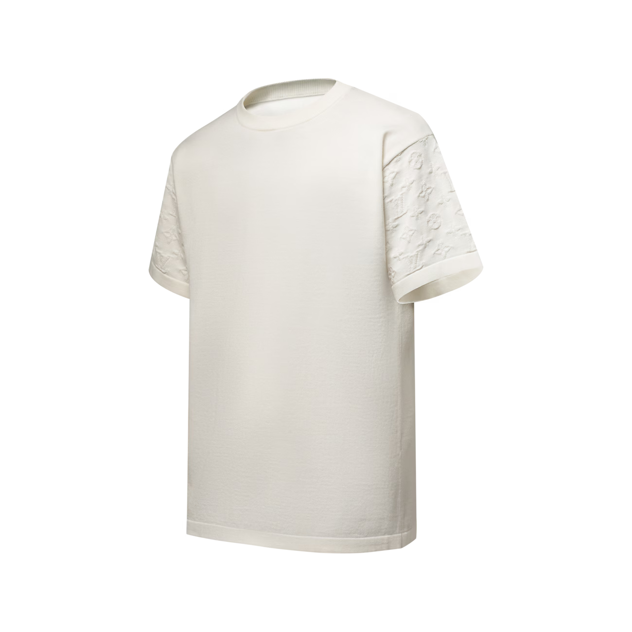 Monogram Short-Sleeved Crewneck White T-shirt