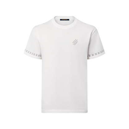 Signature Short-Sleeved Knitwear Milky White T-shirt