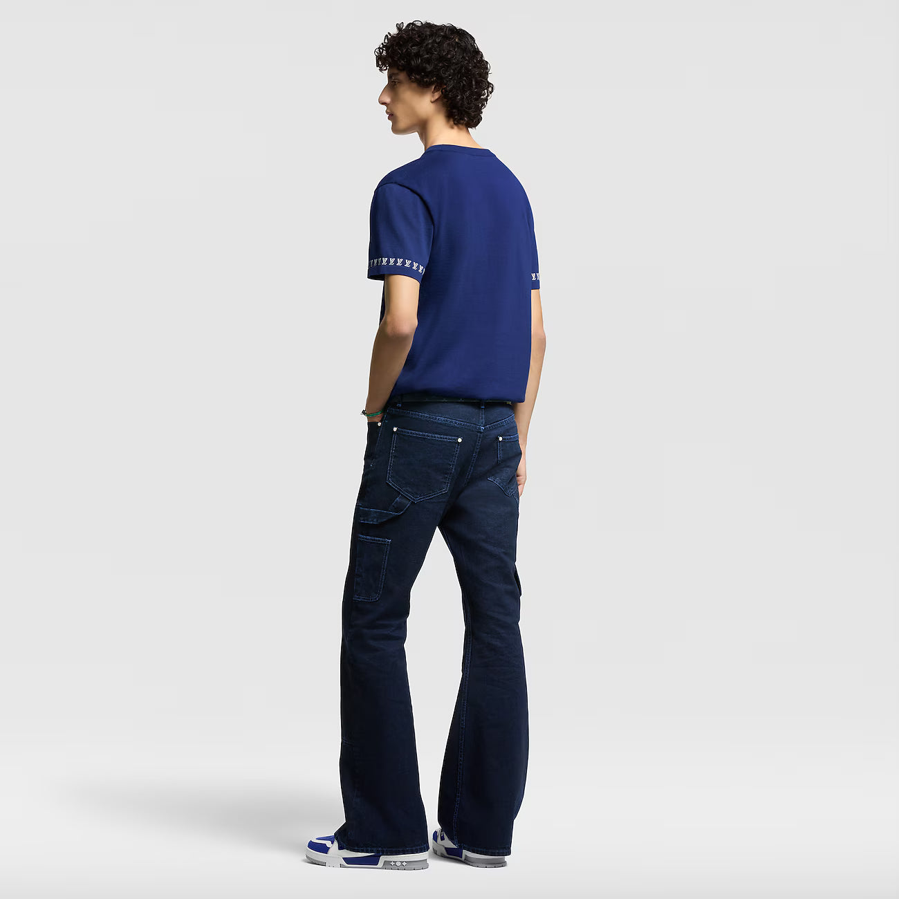 Signature Short-Sleeved Knitwear Indigo Blue T-shirt - Exclusive Wear