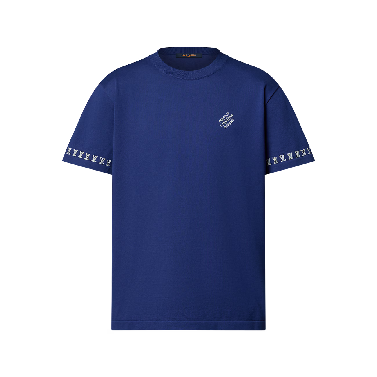 Signature Short-Sleeved Knitwear Indigo Blue T-shirt - Exclusive Wear