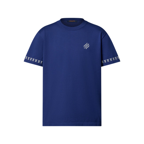 Signature Short-Sleeved Knitwear Indigo Blue T-shirt