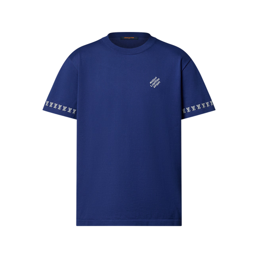 Signature Short-Sleeved Knitwear Indigo Blue T-shirt
