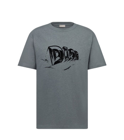 SLUB COTTON JERSEY GREY T-SHIRT