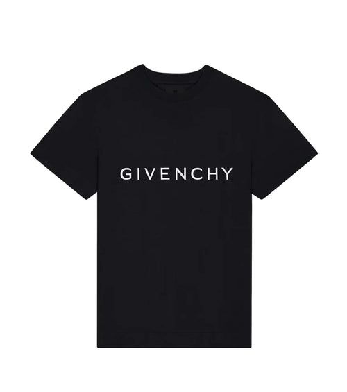 Logo Print Slim Fit Black T-shirt