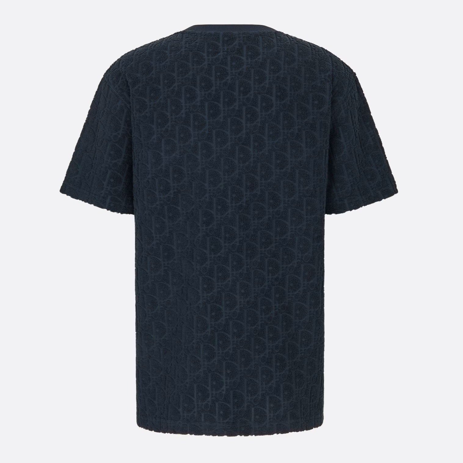 Oblique Relaxed Fit Navy Blue T-shirt - Exclusive Wear