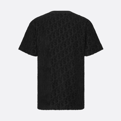 Oblique Relaxed Fit Black T-shirt