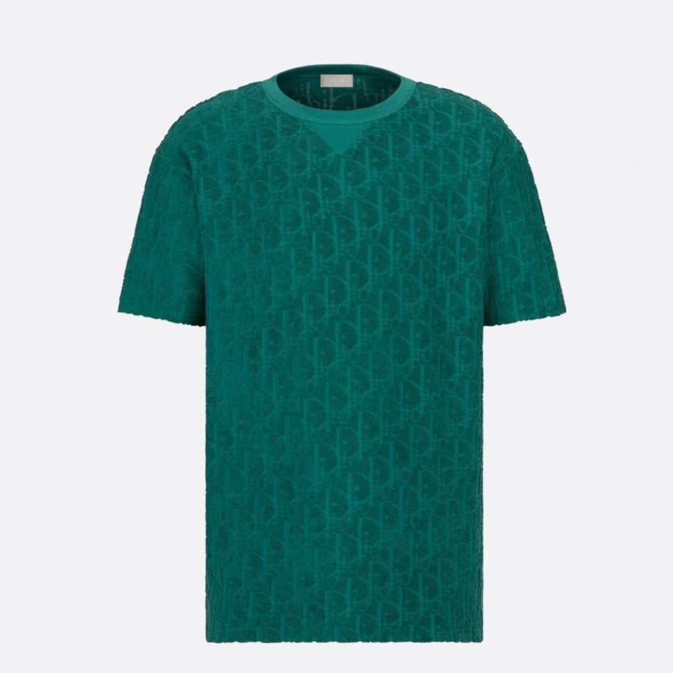 Oblique Relaxed Fit Green T-shirt - Exclusive Wear