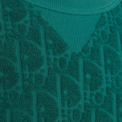 Oblique Relaxed Fit Green T-shirt