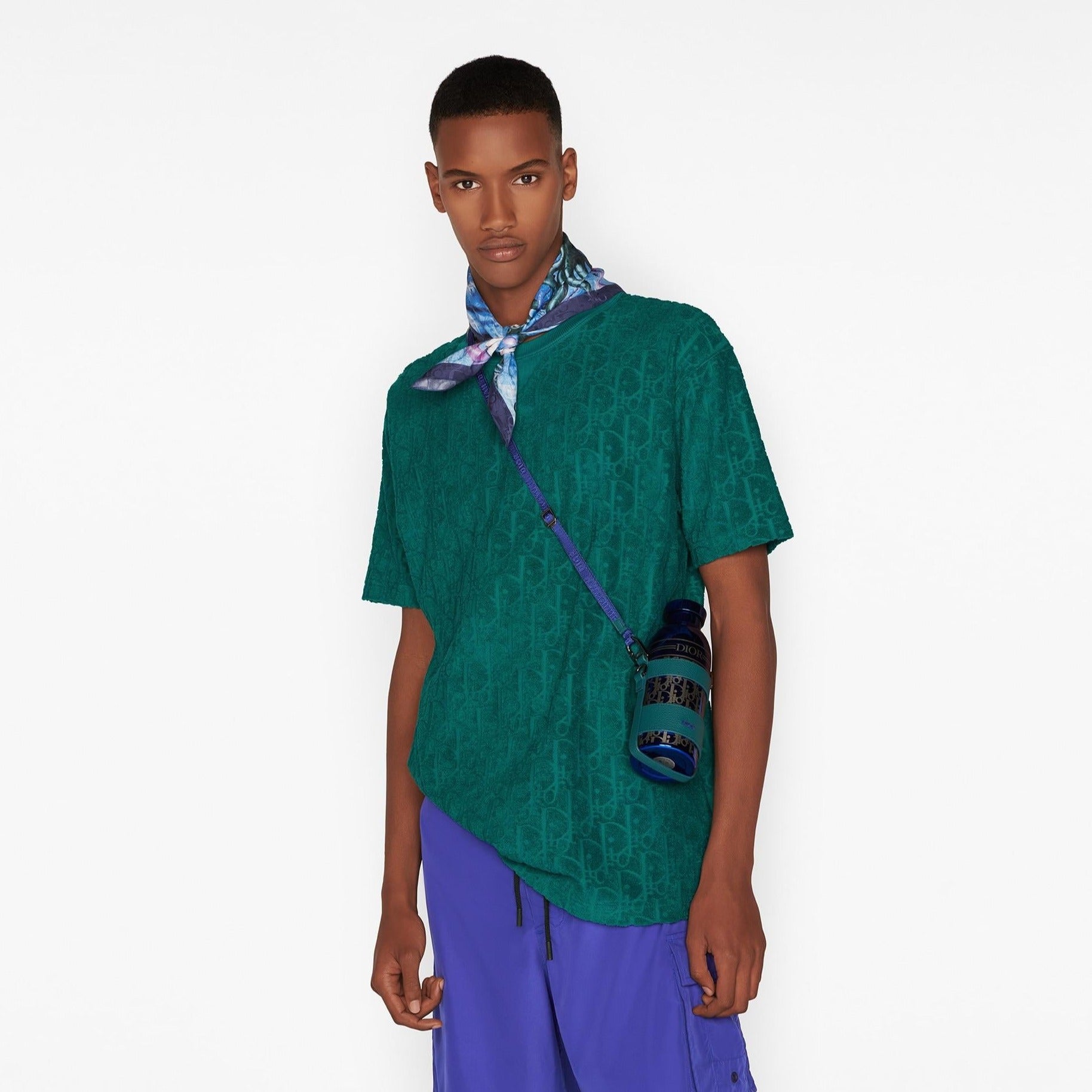Oblique Relaxed Fit Green T-shirt - Exclusive Wear