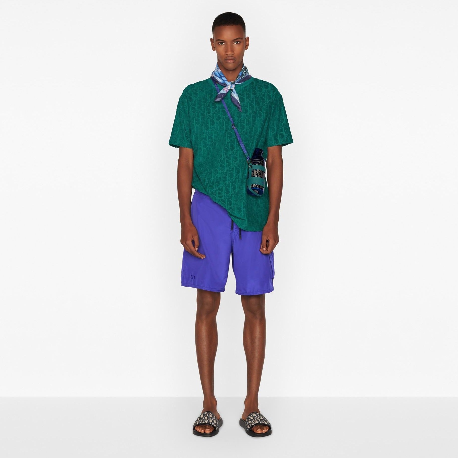Oblique Relaxed Fit Green T-shirt - Exclusive Wear