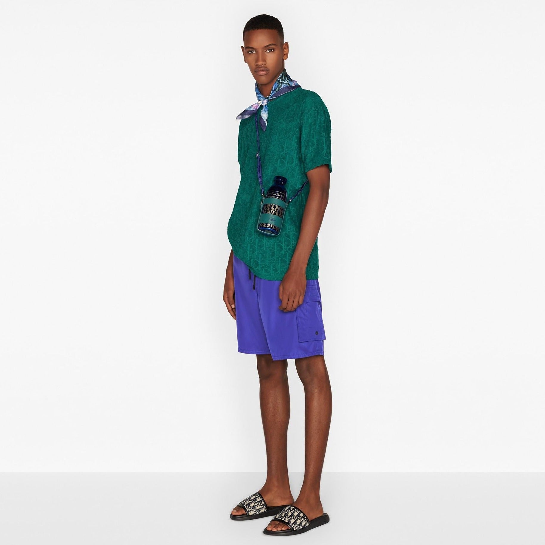 Oblique Relaxed Fit Green T-shirt - Exclusive Wear