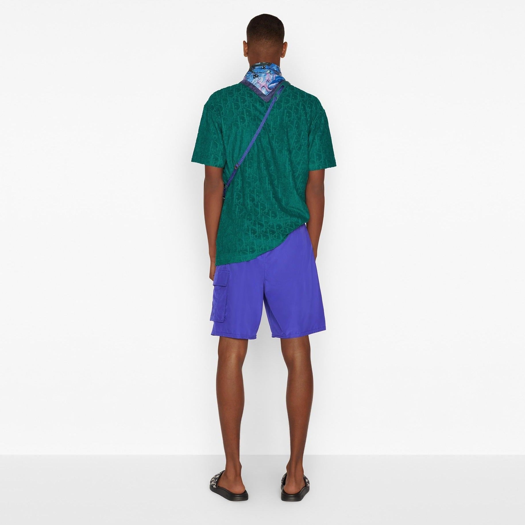 Oblique Relaxed Fit Green T-shirt - Exclusive Wear