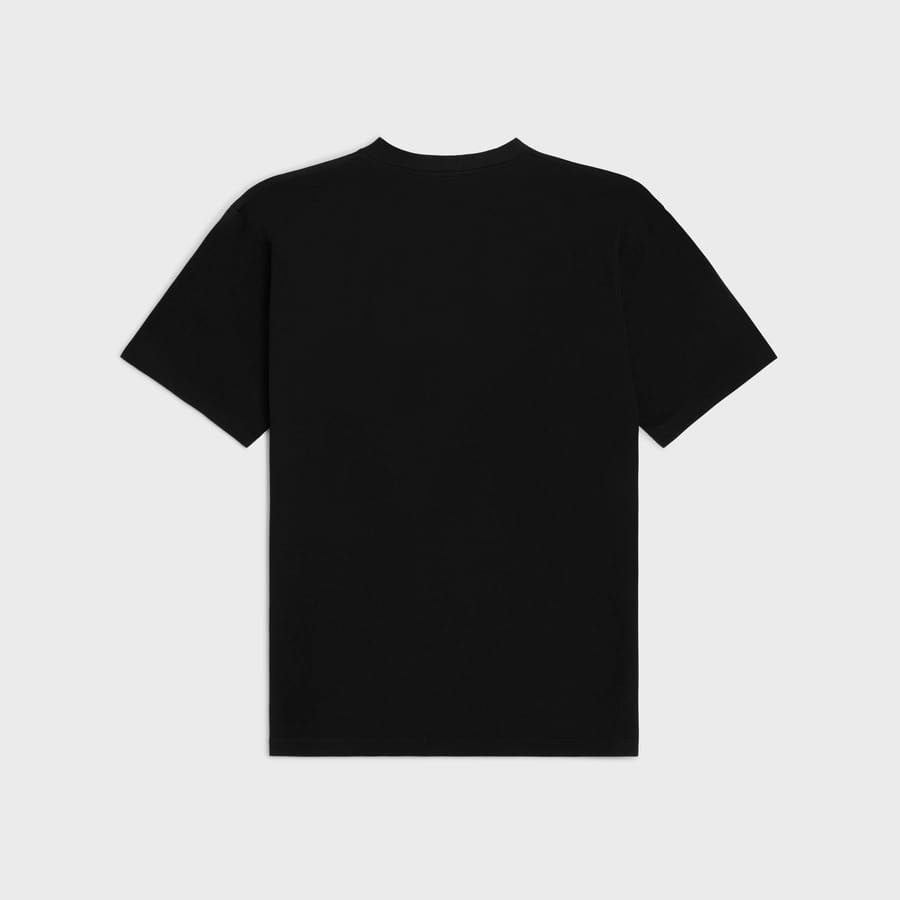 College Print Black Cotton Jersey T-shirt - Exclusive Wear