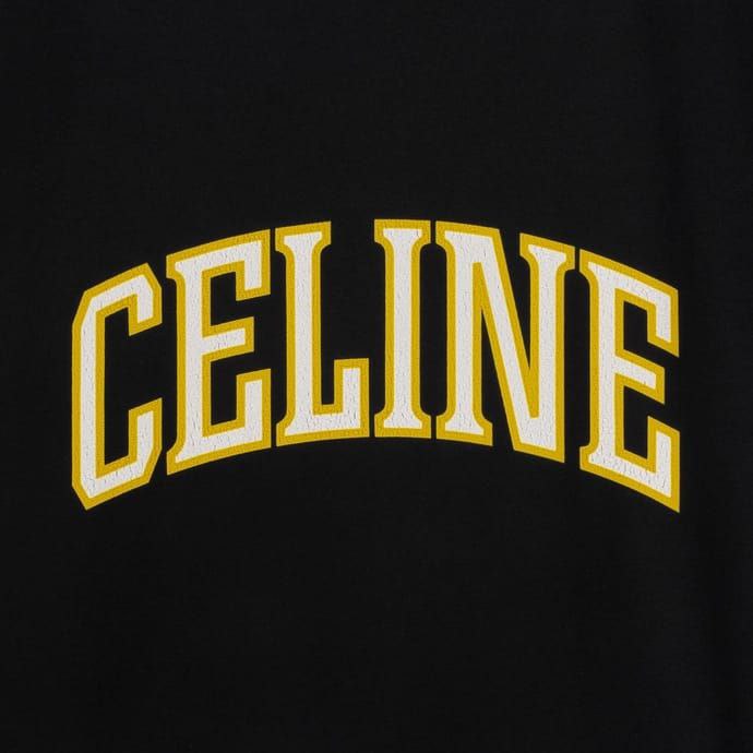 College Print Black Cotton Jersey T-shirt - Exclusive Wear