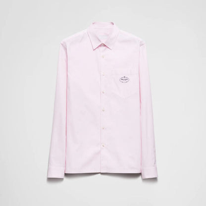 Light Pink Long-Sleeved Cotton Shirt