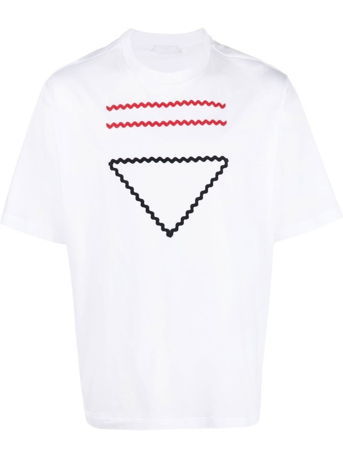 Embroidered White Cotton T-shirt