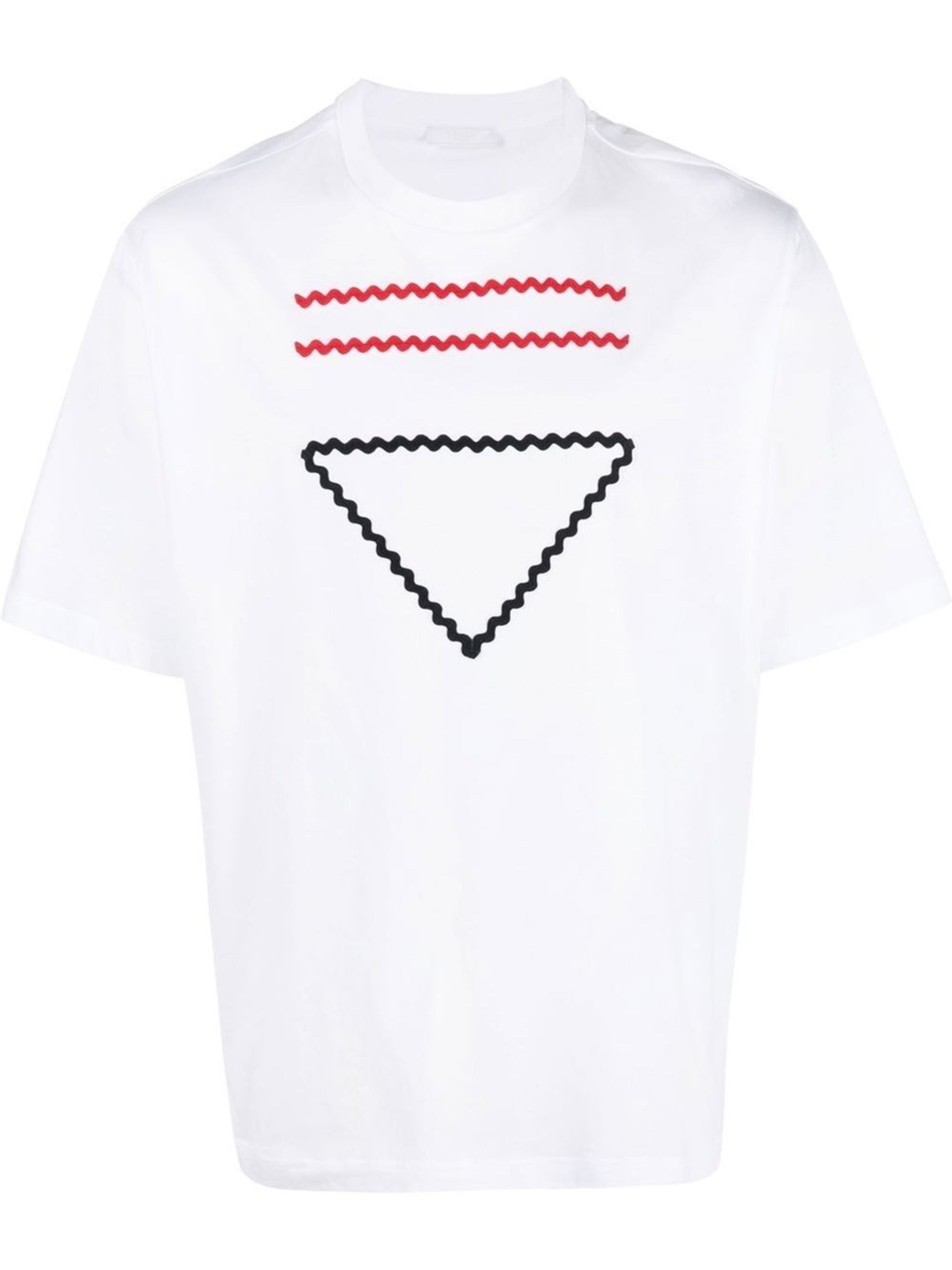Embroidered White Cotton T-shirt - Exclusive Wear