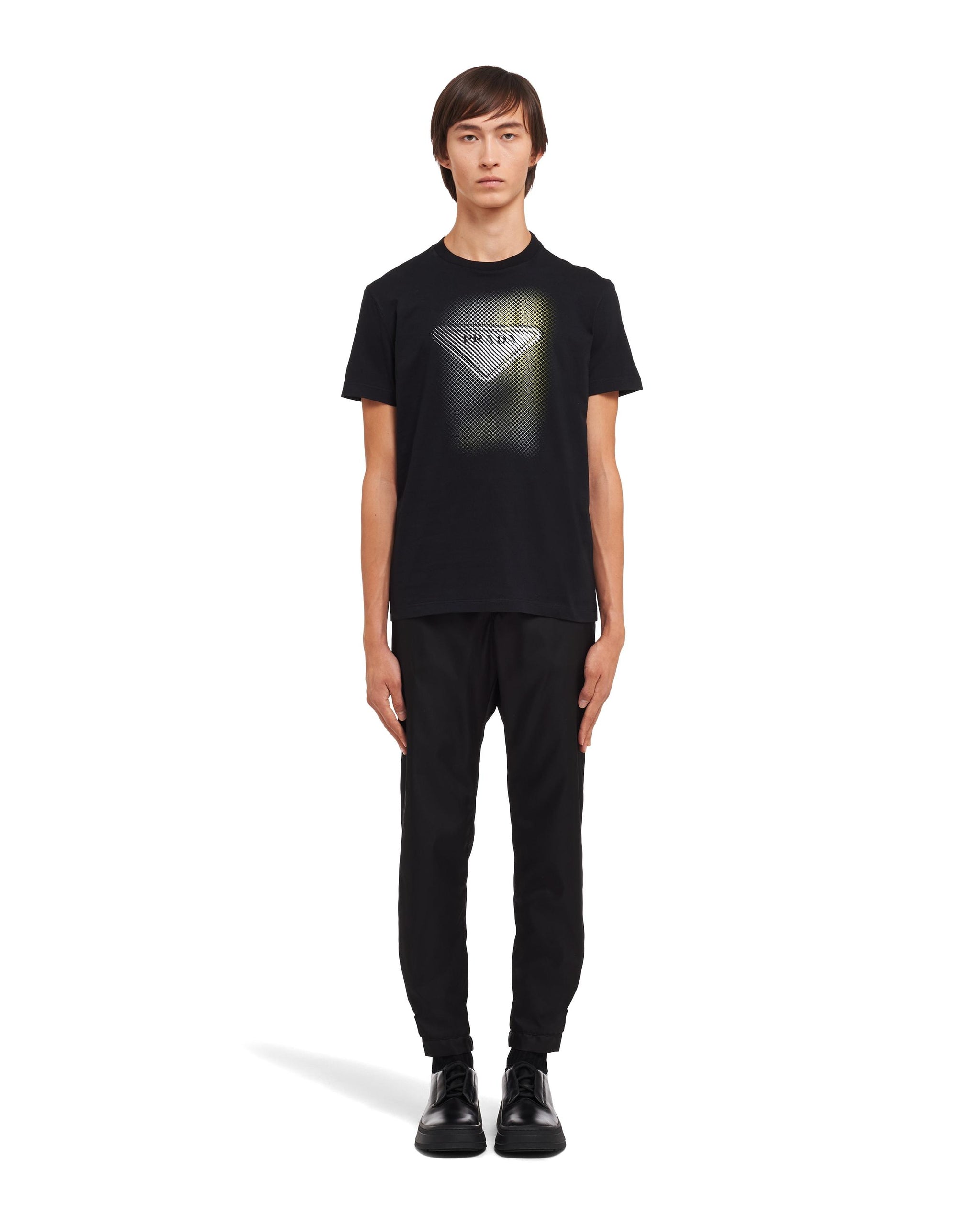 Printed Black Cotton T-shirt - Exclusive Wear