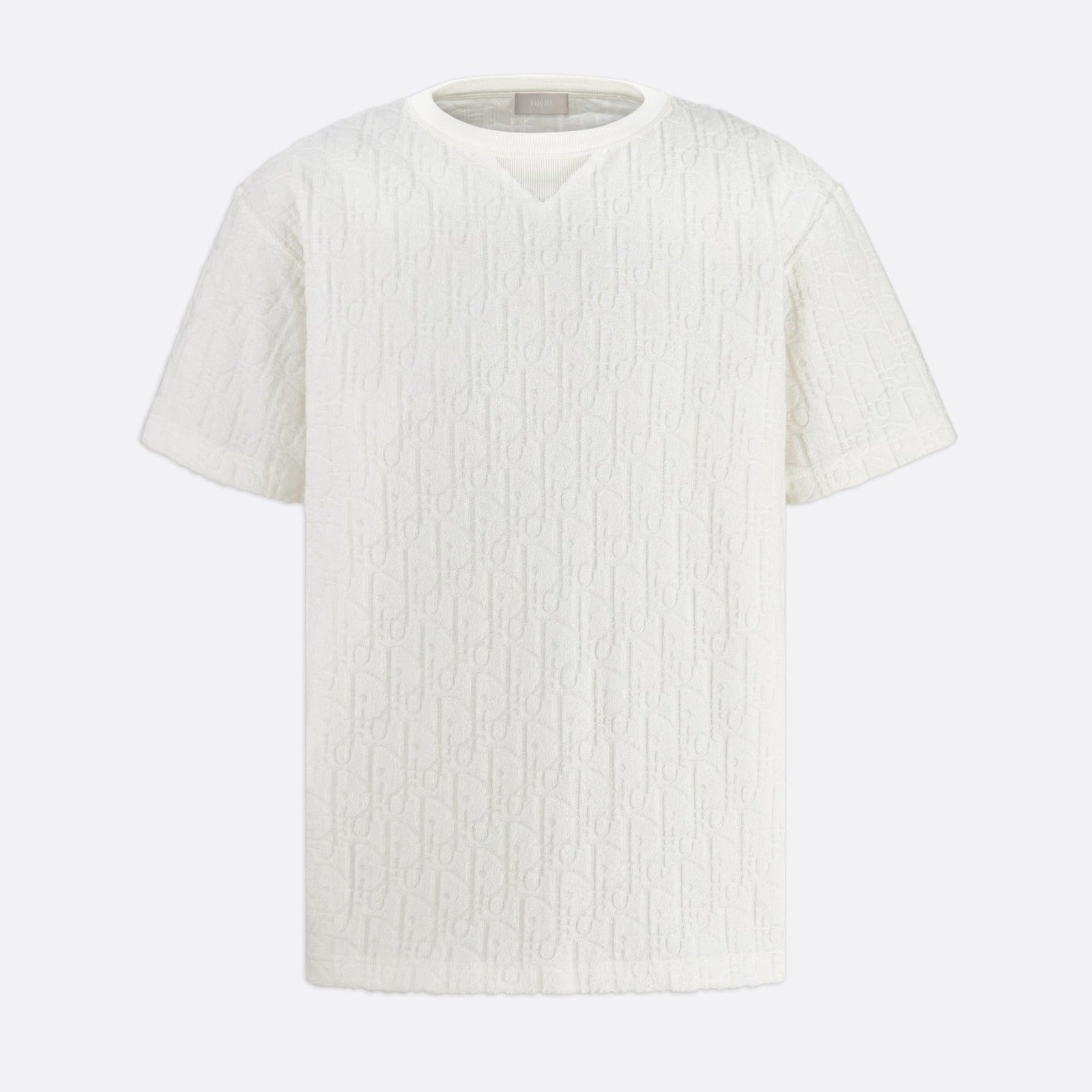 Oblique Relaxed Fit White T-shirt - Exclusive Wear
