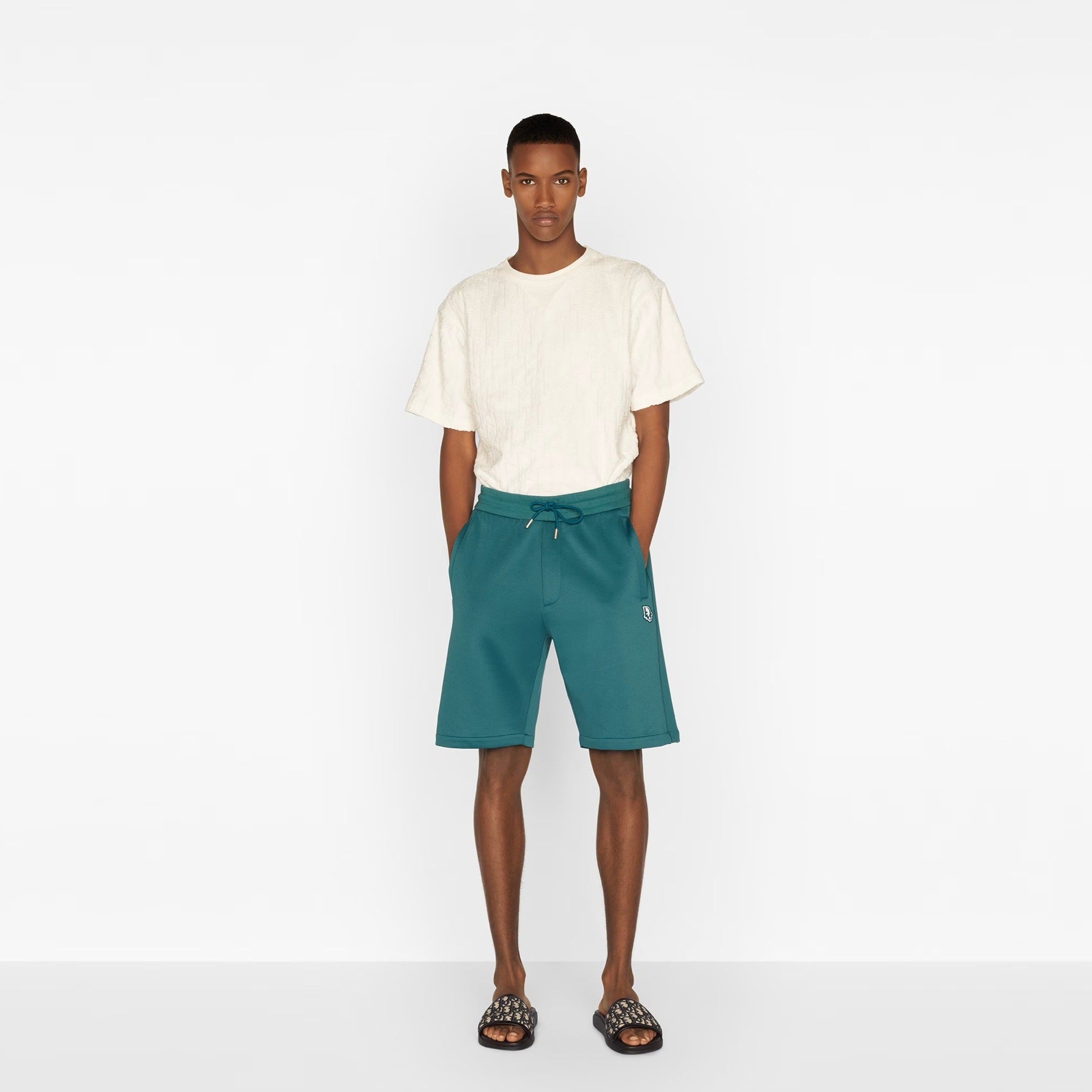Oblique Relaxed Fit White T-shirt - Exclusive Wear