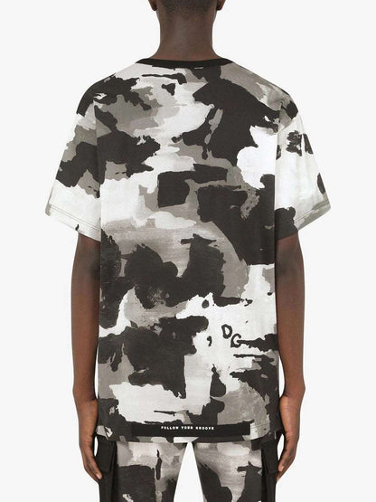 DG painted camouflage White T-shirt - Styledistrict