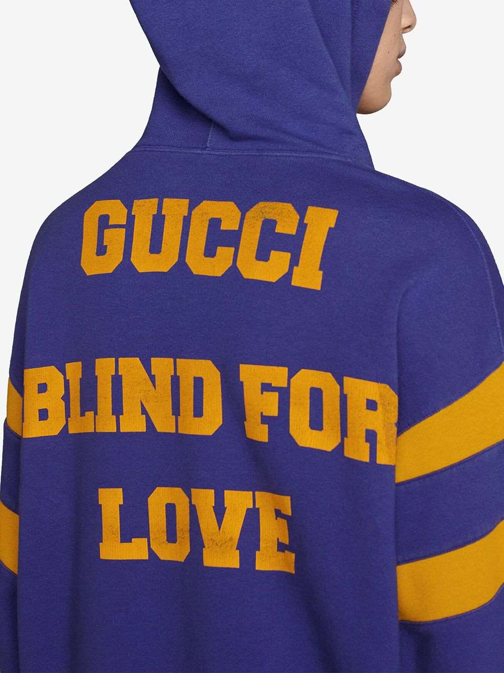 GUC Blind For Love print Purple Hoodie - Styledistrict