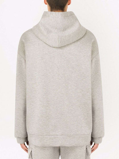 DG Embroidered Logo Grey hoodie - Styledistrict