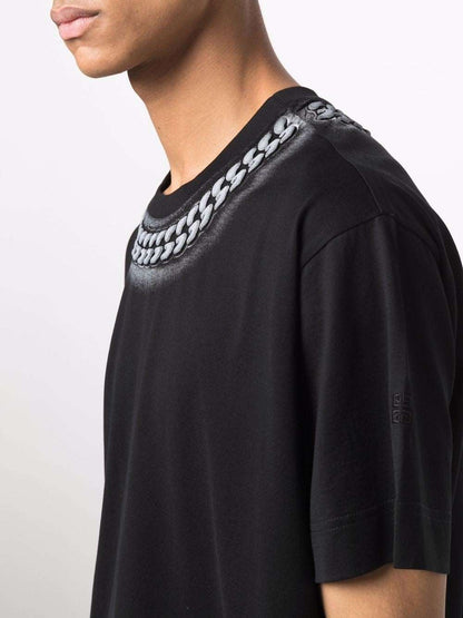 GVCH chain-link print Black T-shirt - Styledistrict