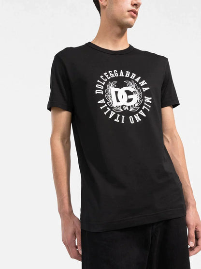 DG logo-print cotton Black T-shirt - Styledistrict