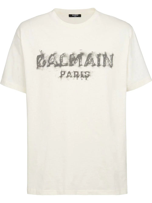 Distressed logo-print cotton T-shirt - Exclusive Wear