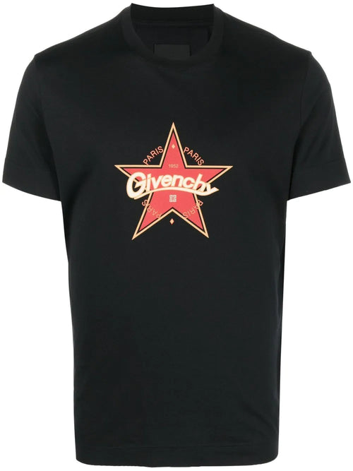 GVCH Star Print Logo Black T-shirt - Exclusive Wear