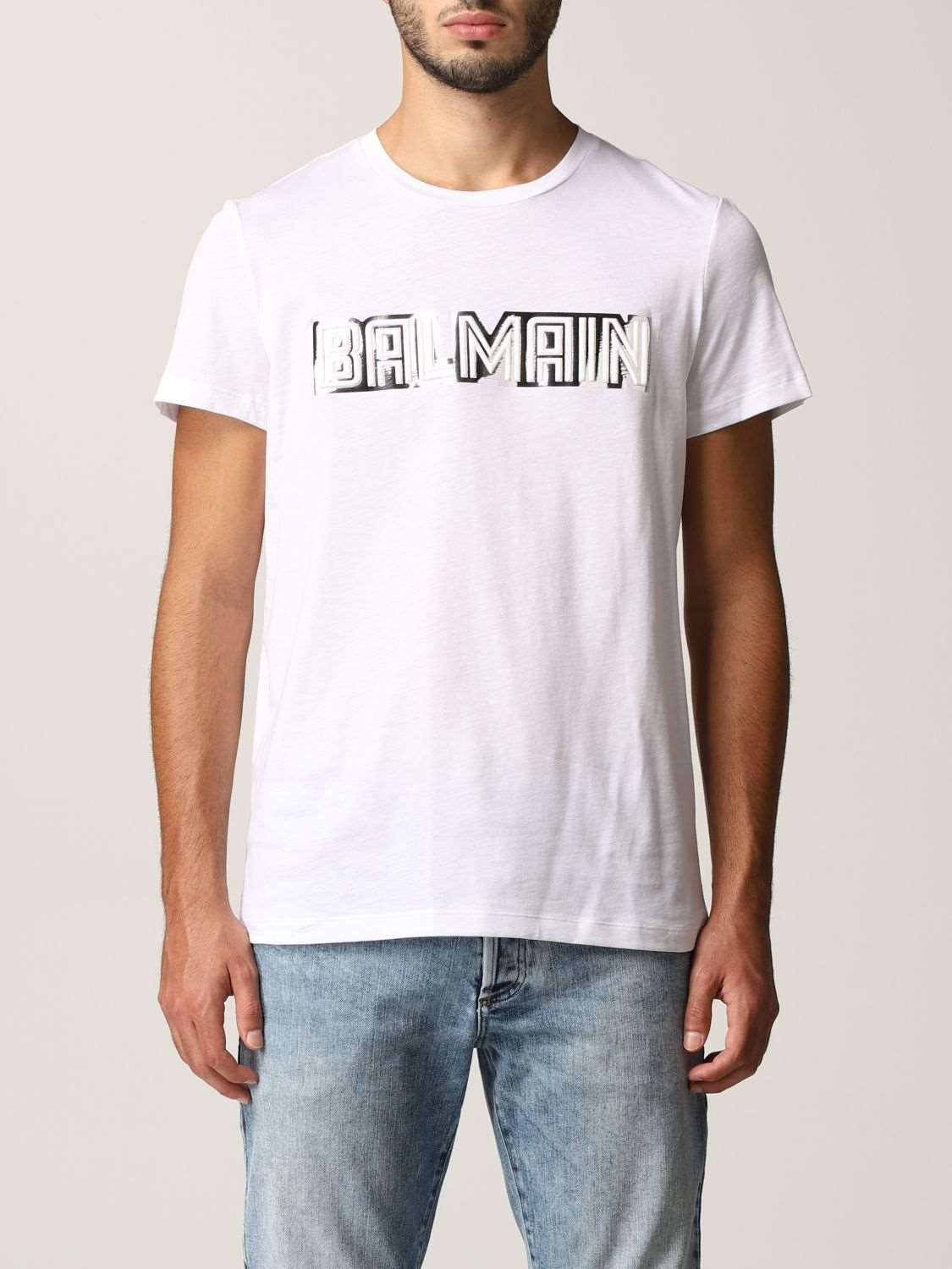 BLM Metallic-Logo Crew-Neck White T-shirt - Styledistrict