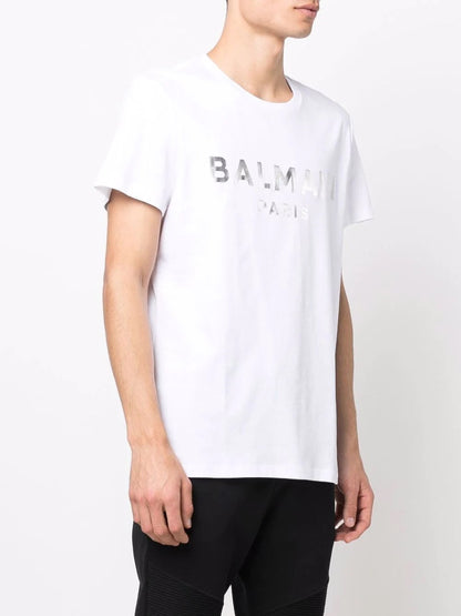 BLM Logo Print White T-shirt - Styledistrict