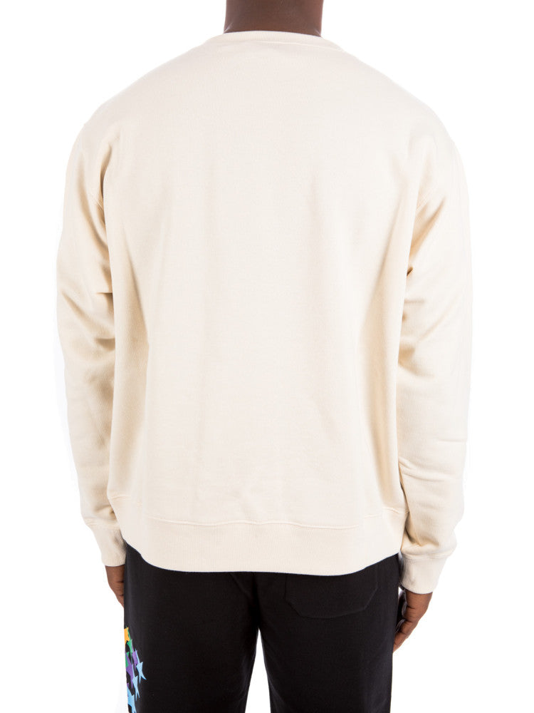 GUC Interlocking G Star Flash White Sweatshirt - Styledistrict