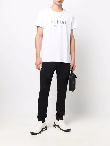 BLM Logo Print White T-shirt - Styledistrict